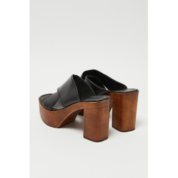 Mules en cuir Gaïa - Noir - 02 - 32779189