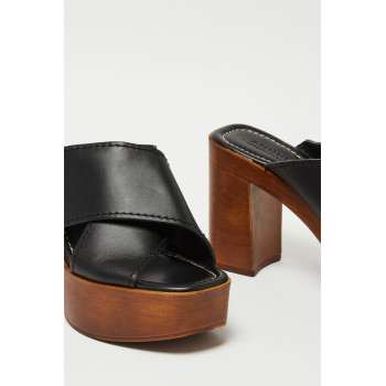 Mules en cuir Gaïa - Noir - 02 - 32779189