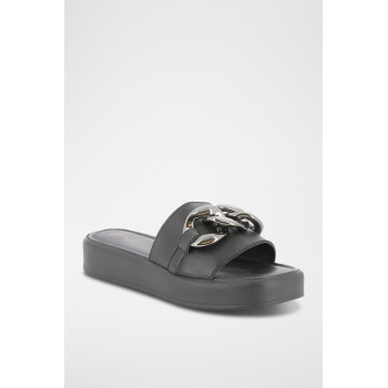 Mules plateformes en cuir Ulyssia - Noir - 02 - 32779203