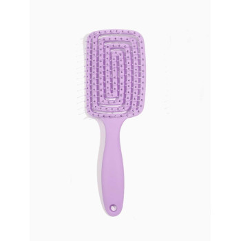 1 pièce Peigne de massage élastique de peinture unie avec design ajouré Brosse à cheveux - 12105534