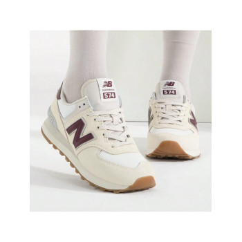 New Balance Chaussures pour femmes NB, série rétro 574 2024 nouvelle, chaussures de course résistantes à l'usure, chaussures décontractées basses WL574RCF - 34608413