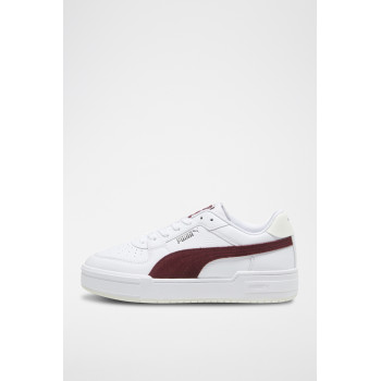 Sneakers en cuir CA Pro - Blanc et bordeaux - 02 - 32894735