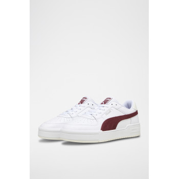 Sneakers en cuir CA Pro - Blanc et bordeaux - 02 - 32894735