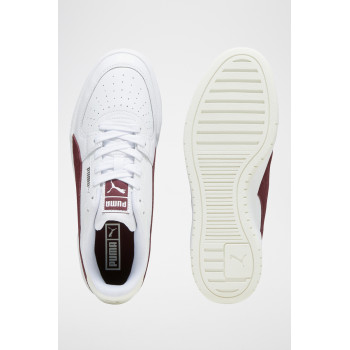 Sneakers en cuir CA Pro - Blanc et bordeaux - 02 - 32894735