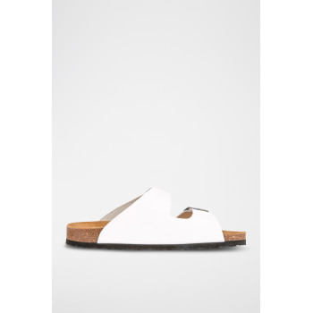 Mules en cuir - Blanc - 02 - 32776957