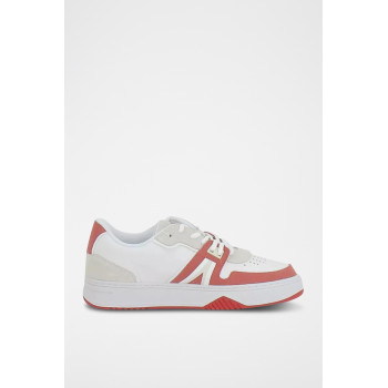 Baskets en cuir L001 - Blanc et rouge - 02 - 32613655