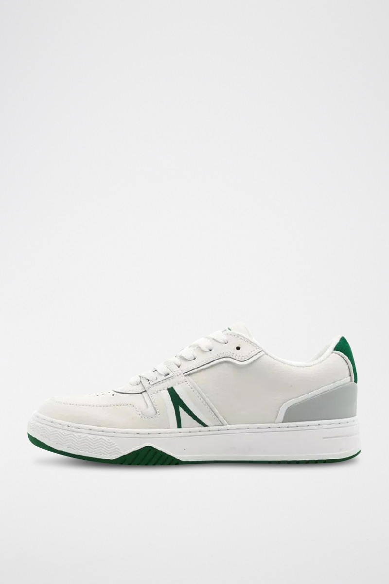 Baskets en cuir L001 - Blanc et vert - 02 - 32613702