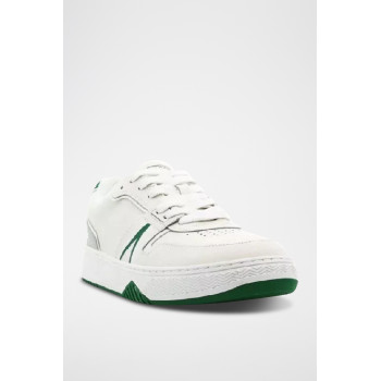 Baskets en cuir L001 - Blanc et vert - 02 - 32613702