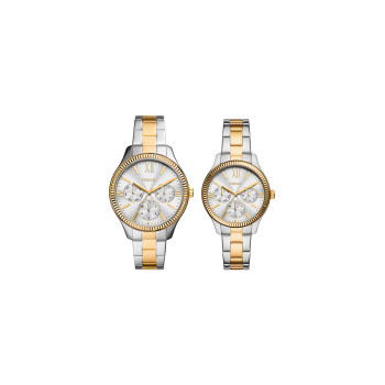 Coffret 2 montres à quartz en acier Rye - Argenté et doré - 02 - 32893328