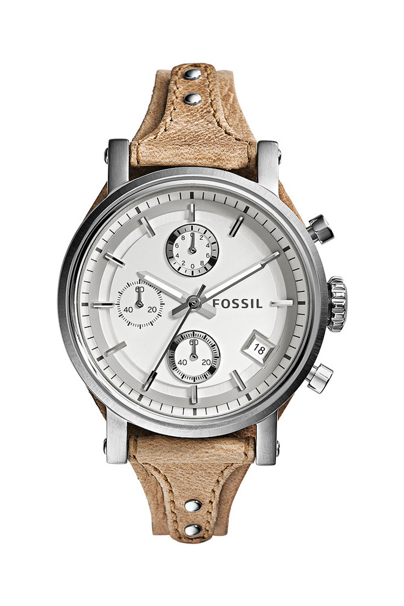 Montre à quartz en cuir Boyfriend - Beige - 02 - 32893334