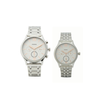 Coffret 2 montres à quartz en acier Fenmore - Argenté et blanc - 02 - 32893372