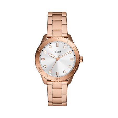 Montre à quartz en acier Dayle - Doré rose - 02 - 32893377