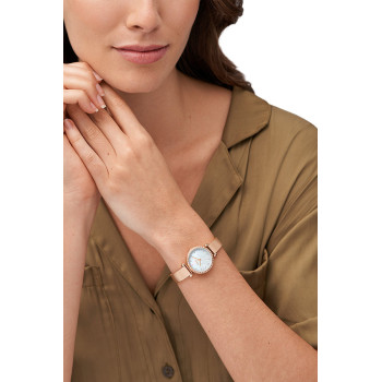 Montre à quartz en acier et nacre Tillie mini - Doré rose - 02 - 32893378