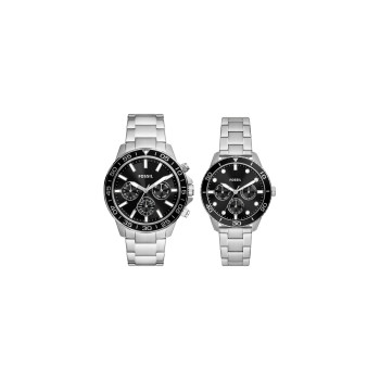 Coffret 2 montres à quartz en acier Bannon - Argenté - 02 - 32893406