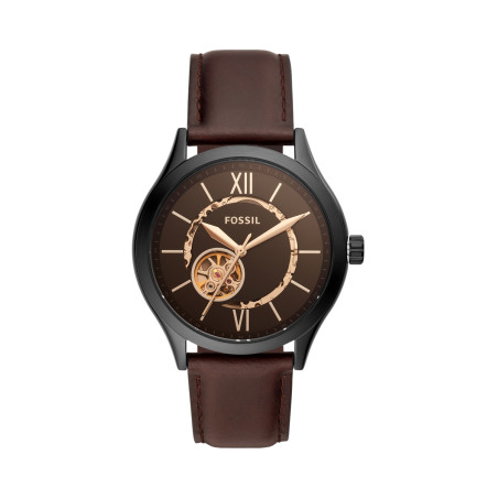 Montre automatique en cuir Fenmor - Marron et noir - 02 - 32893413