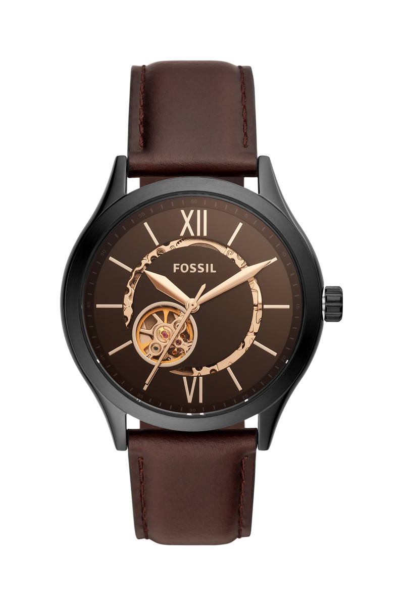 Montre automatique en cuir Fenmor - Marron et noir - 02 - 32893413