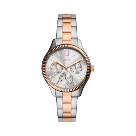 Montre à quartz en acier Rye - Argenté et doré rose - 02 - 32893421