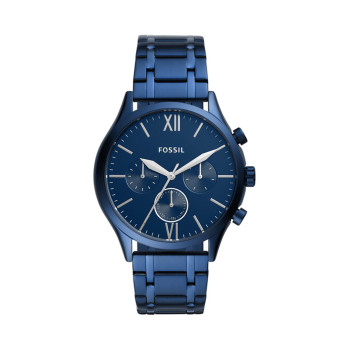 Montre à quartz en acier - Bleu - 02 - 32893544