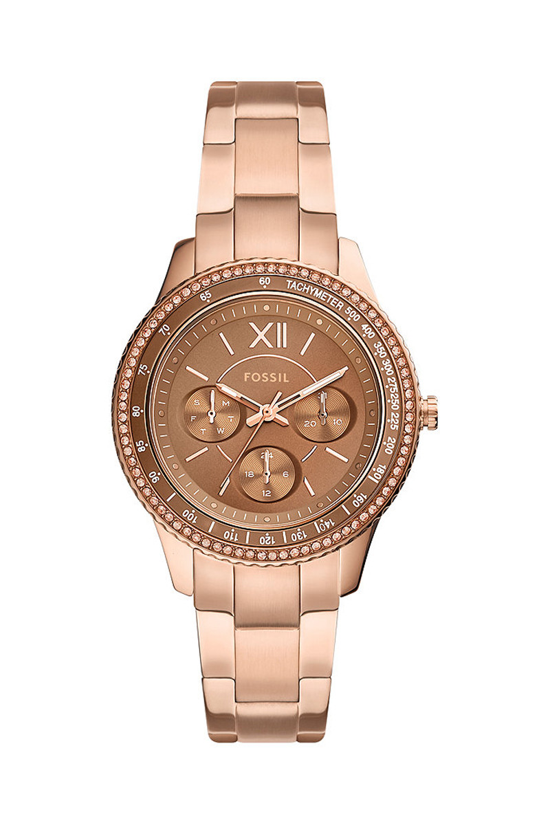 Montre à quartz en acier - Doré rose - 02 - 32893654