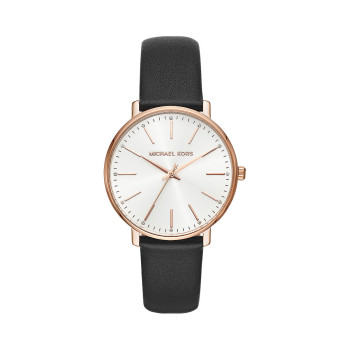 Montre à quartz en cuir Pyper - Doré et noir - 02 - 32893661