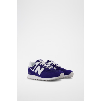 Sneakers en cuir 574 - Bleu et blanc - 02 - 32922557