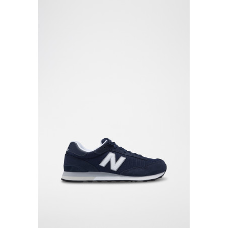 Sneakers en nubuck 515 - Bleu marine et blanc - 02 - 32922389