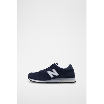 Sneakers en nubuck 515 - Bleu marine et blanc - 02 - 32922389