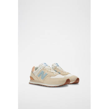 Sneakers en cuir 574 - Pêche et ciel - 02 - 32922401