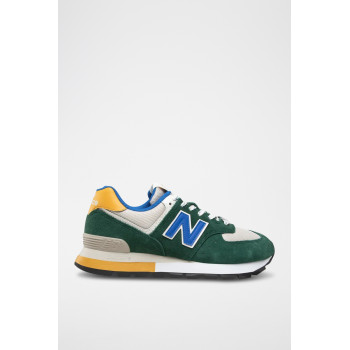 Sneakers en nubuck 574 - Vert et gris - 02 - 32922634