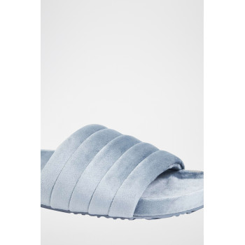 Mules en velours - Gris - 02 - 32844805