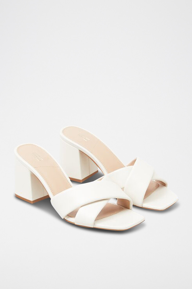 Mules à talons - Blanc - 02 - 32861874