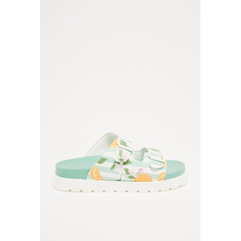 Mules Eve Sol - Vegan - Blanc et orange - 02 - 32877539