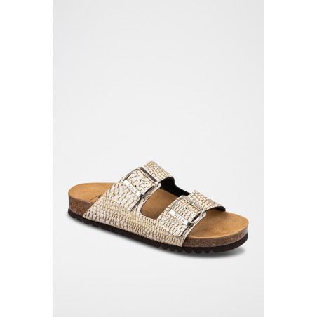 Mules Joséphine - Beige et doré - 02 - 32897848