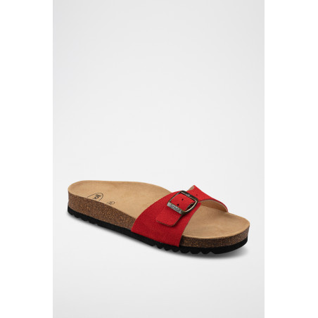 Mules en nubuck Estelle - Rouge - 02 - 32897860