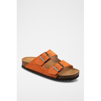 Mules en nubuck Joséphine - Orange - 02 - 32897913