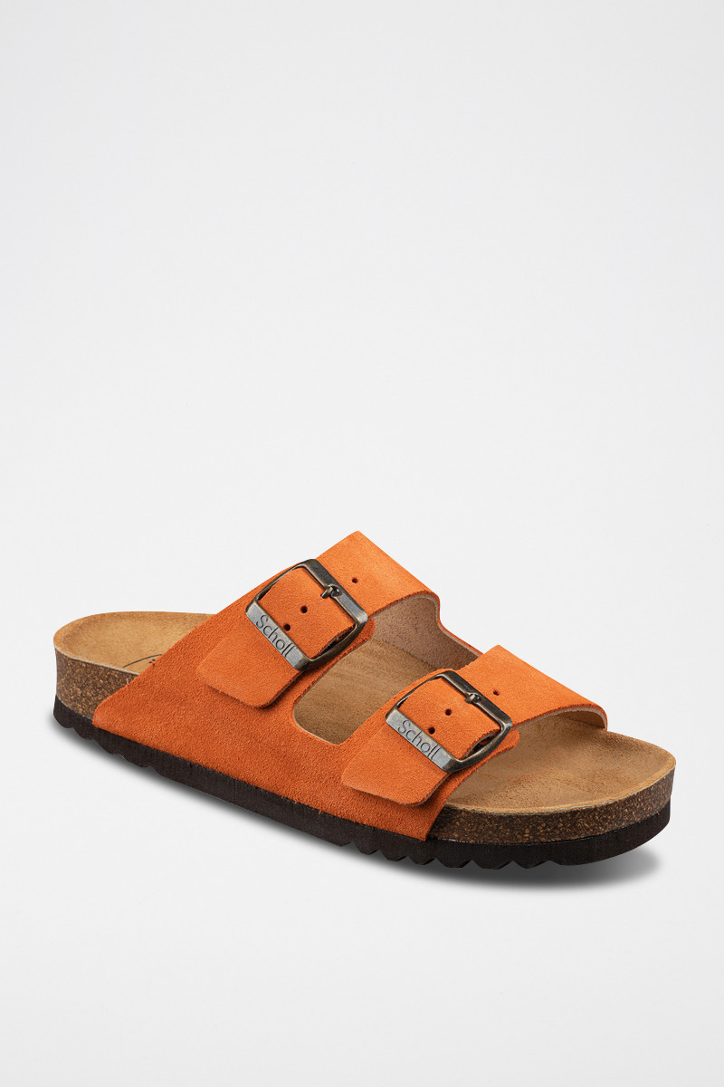 Mules en nubuck Joséphine - Orange - 02 - 32897913