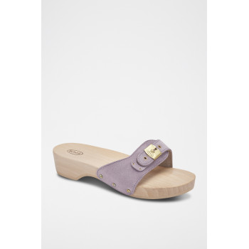 Mules à talons en nubuck Pescura Heel - Lilas - 02 - 32897932