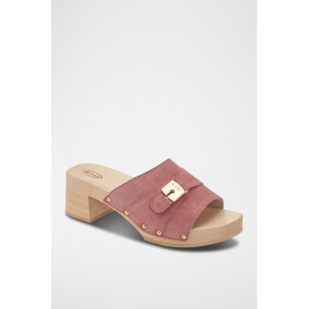 Mules à talons en nubuck Pescura Sarah - Rose - 02 - 32897954