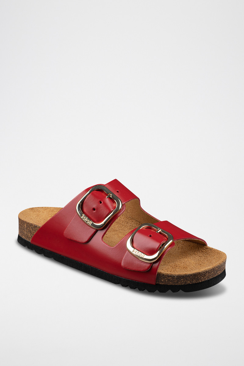 Mules en cuir Noelle - Rouge - 02 - 32897983