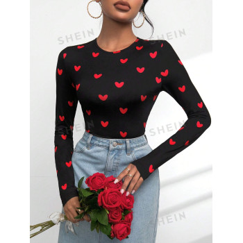 SHEIN Essnce T-shirt pour femmes pour la Saint-Valentin - 27700572