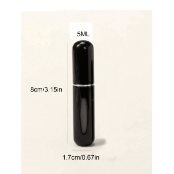 5 pièces 5ml Bouteille de parfum portable rechargeable pour voyage, distributeur d'atomiseur de taille de voyage, contenant de parfum de poche pour sa eau de fête, cadeau d'ami, cadeau d'anniversaire. (Brilliant Black) - 37690051