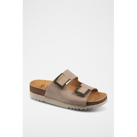 Mules en nubuck Monterey 2 Straps - Taupe - 02 - 32898053