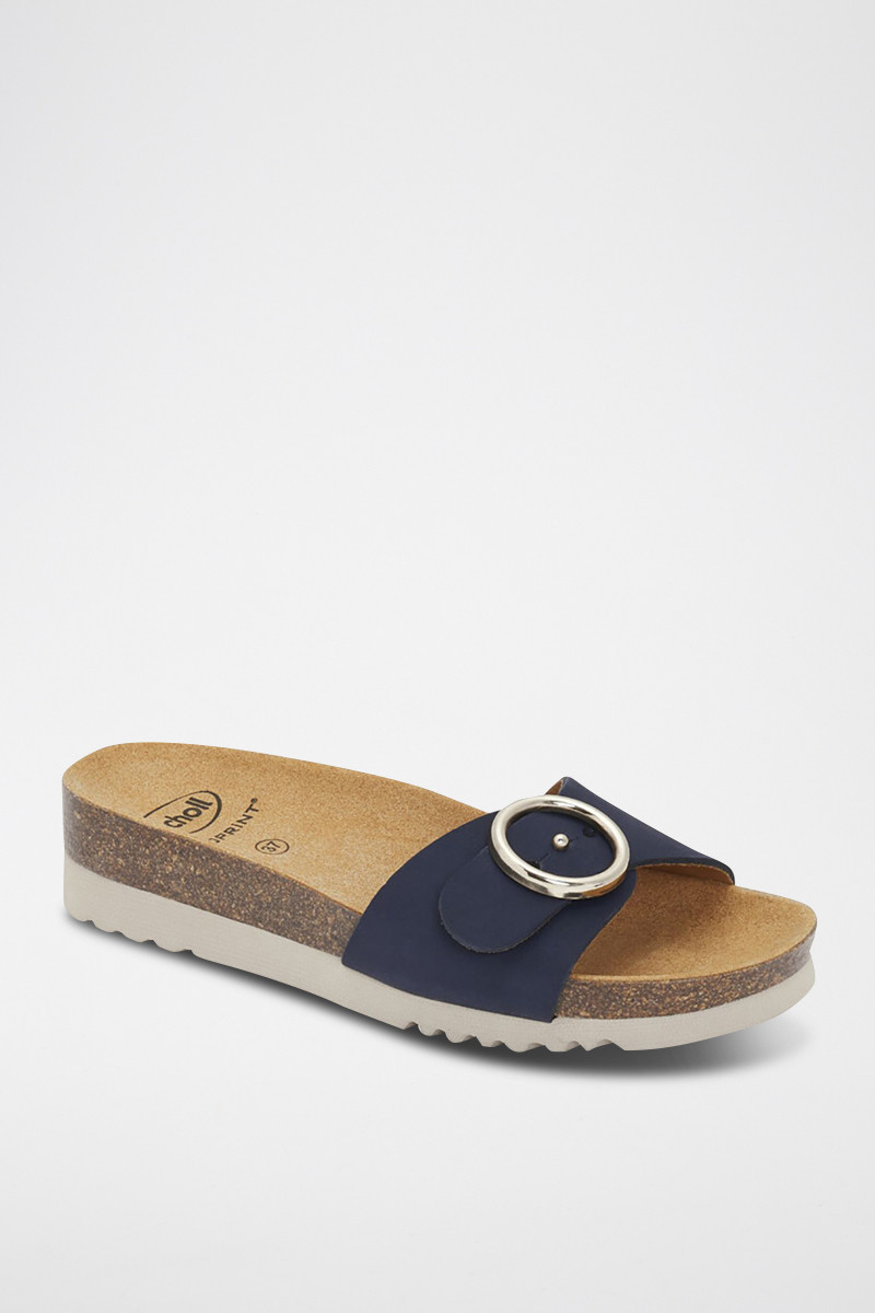 Mules en nubuck Malibu  Mule - Bleu marine - 02 - 32898056