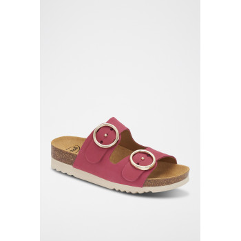 Mules en nubuck Malibu  2 Straps - Fuchsia - 02 - 32898059