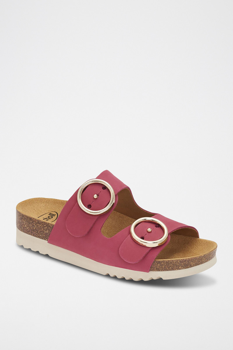 Mules en nubuck Malibu  2 Straps - Fuchsia - 02 - 32898059