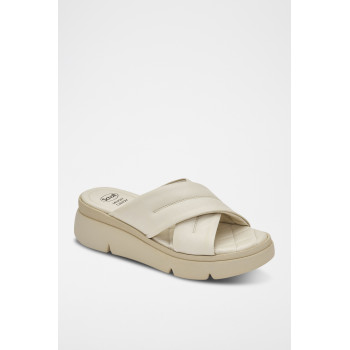 Mules en cuir Bali Cross - Blanc - 02 - 32898128