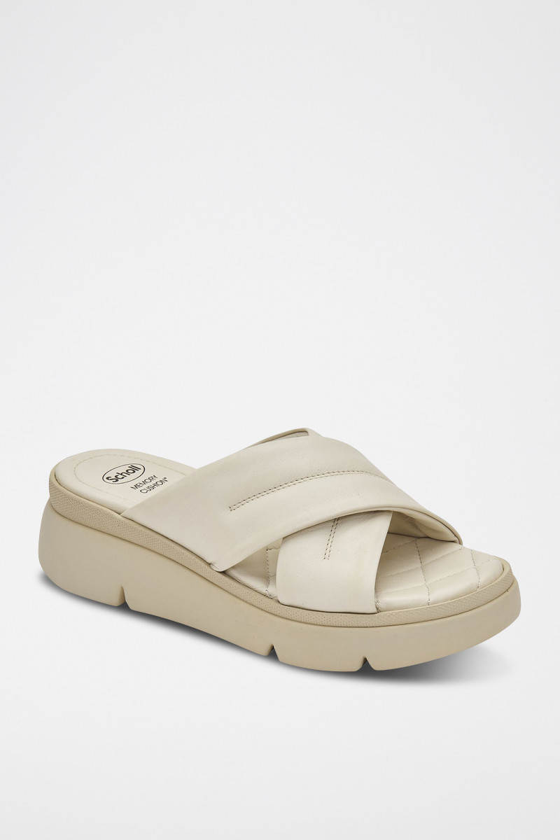 Mules en cuir Bali Cross - Blanc - 02 - 32898128