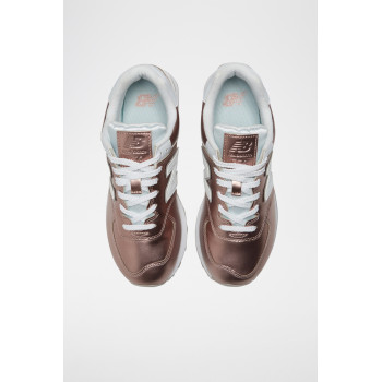 Sneakers 574 - Doré rose et blanc - 02 - 32922527