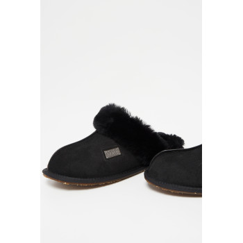 Mules en peau de mouton - Noir - 02 - 32732594