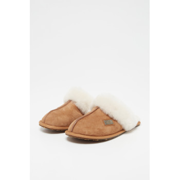 Mules en peau de mouton - Beige - 02 - 32732595